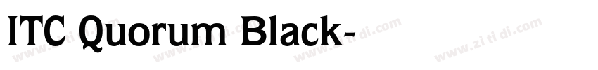 ITC Quorum Black字体转换